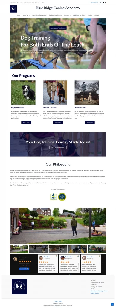 blueridgecanineacademy-front-page